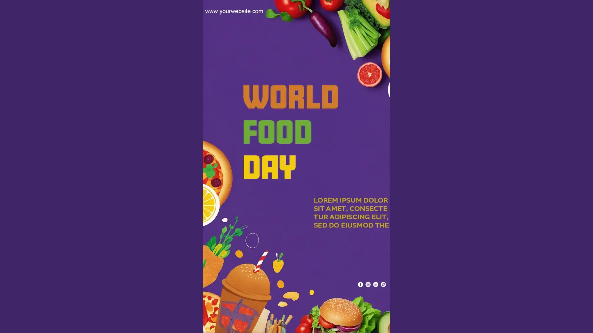 World Food Day Feast Colorful Instagram Story image